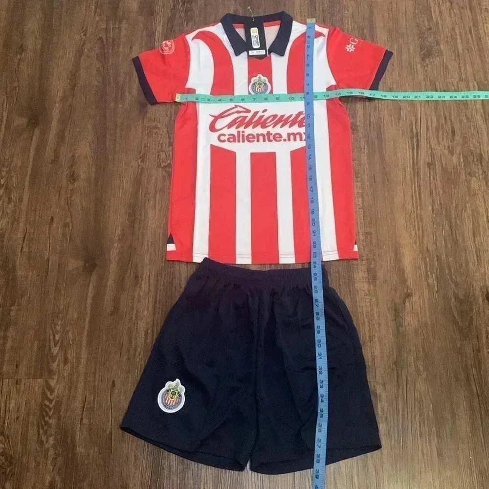 Club Guadalajara Las Chivas Home Soccer Jersey Shorts Set Youth 2023-24 NWT